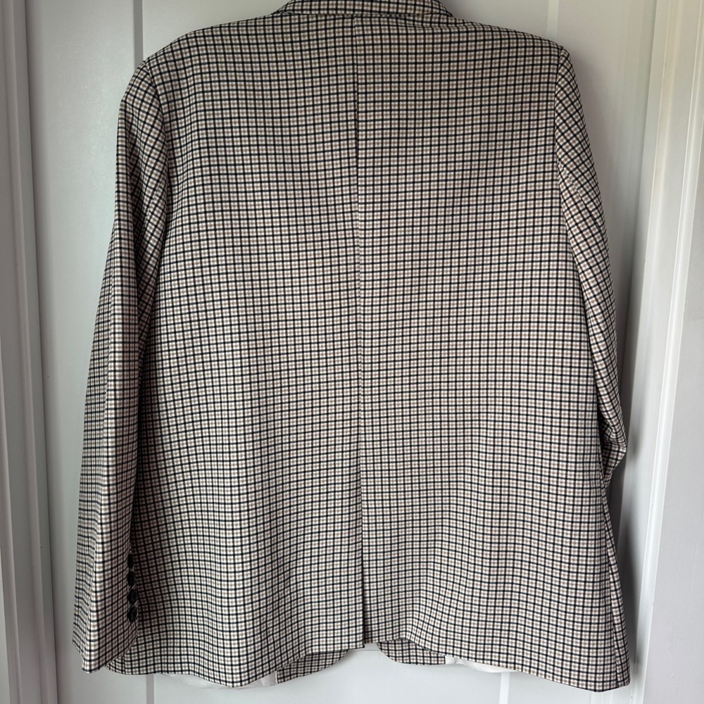 Vince Camuto Check Notched-Collar Single-Button Blazer Jacket XL V362948V NWT - Picture 6 of 14